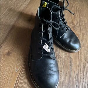 Dr. Martens Black Leather Lace-Up Boots